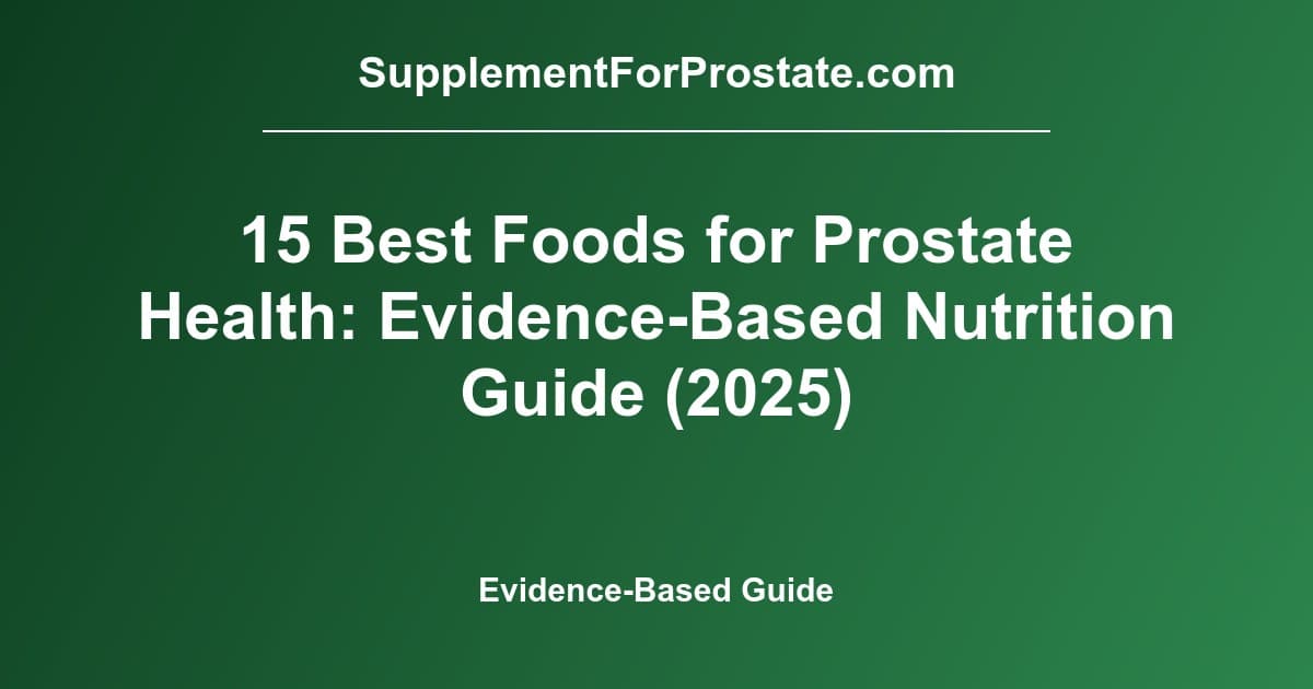 15 Best Foods for Prostate Health: Evidence-Based Nutrition Guide (2026)