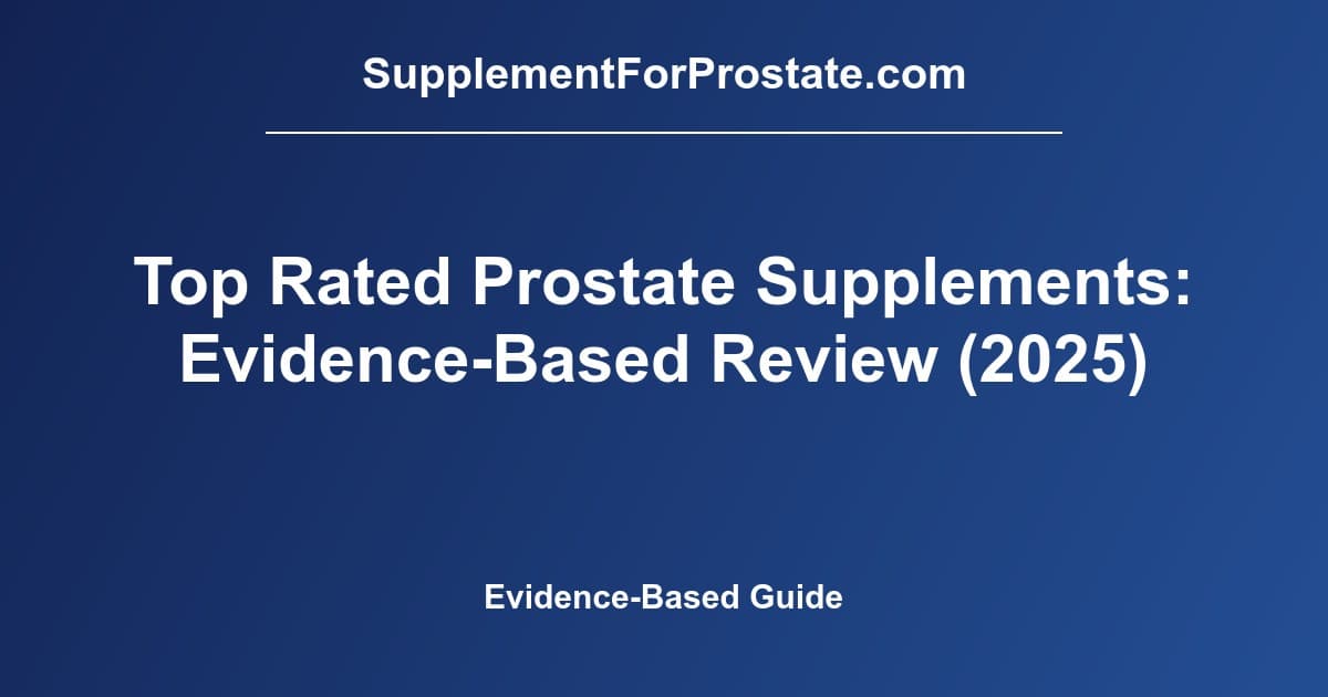Prostate Supplement Reviews 2026: Top Rated Products Compared