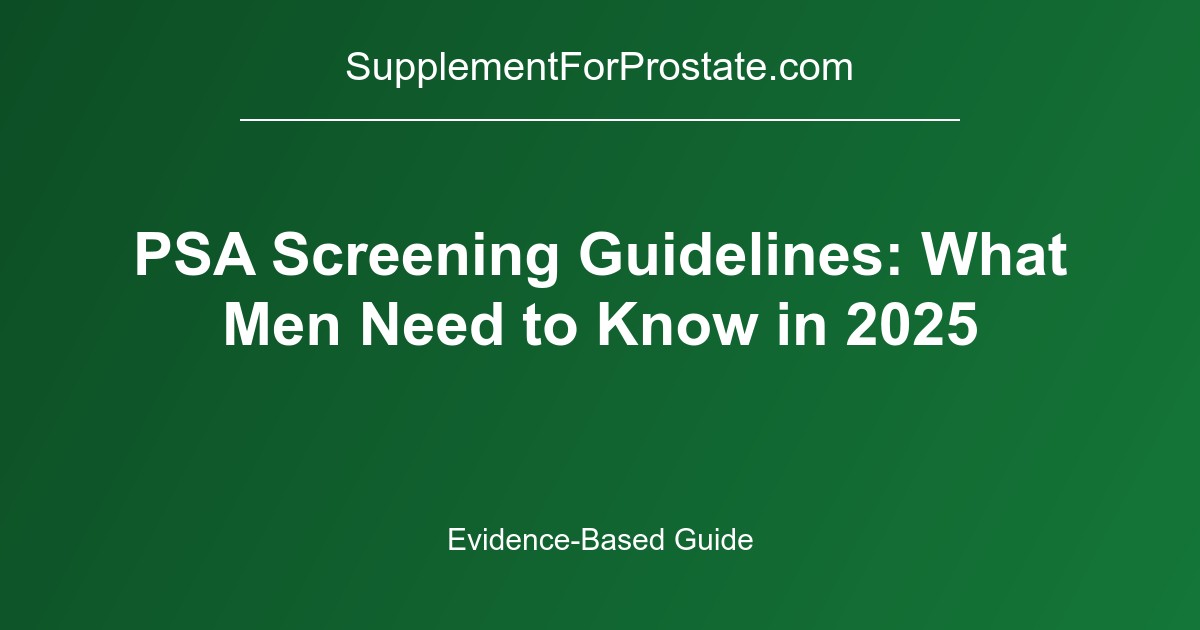 PSA SCREENING GUIDELINES UROLOGY visual data 6